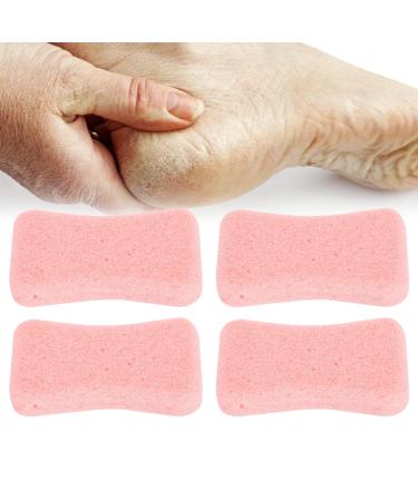 4 Pack Pumice Stone for Feet Callus Peeling Stone Feet Hard Skin Remover Pedicure Scrubber for Feet Hands and Body (Pink)