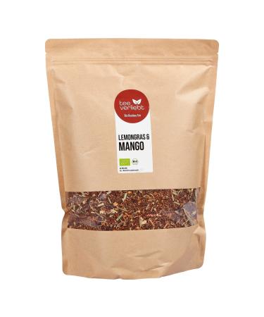 FRUTEG Rooibos bio Mango & Lemongras 1000 g | Th de brousse rouge perdant dans la meilleure qualit de feuille - Caf ine Free | Frais fruit exotique | De l'agriculture biologique certifi e | 1 kg