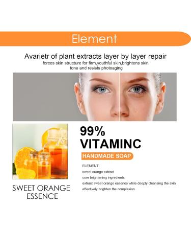  Nexolla Whitening Soap Whitening Soap Whitening Soap Exfoliating Soap Orange Vitamin C Handmade Soap Skin Lightening Soap for a Smooth Face and Body - Buy Online on GoSupps.com