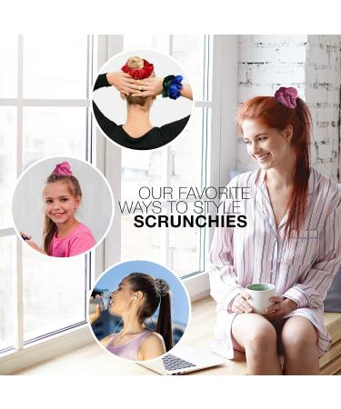 2 PCS Premium Large Dark Grey Velvet Hair Scrunchies for Women, Girls, and Kids | Updo Ponytail Bobble Scrunchy Holder - Buy Online on GoSupps.com