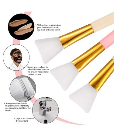 3-Piece Silicone Face Brush Set with Hair Band - DIY Skin Care & Makeup Tool - Buy Online on GoSupps.com