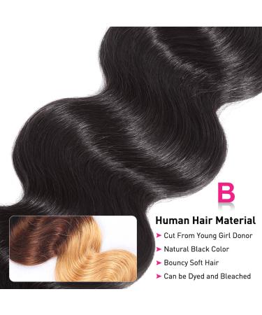 Flady Brazilian Body Wave Human Hair Bundles 14/16/18 Inch - 10A Weave Extensions in Natural Color - Buy Online on GoSupps.com