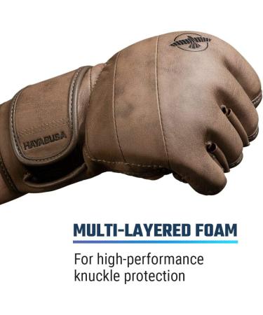 Hayabusa T3 LX Leather 4oz MMA Fight Gloves - Medium Brown for Men & Women - Buy Online on GoSupps.com