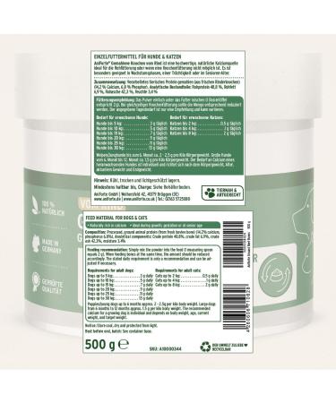 Aniforte Ground Bones for Dogs & Cats 500g - Natural Calcium & Joint Support Pure Beef Bone Flour for BARF Diet - Buy Online on GoSupps.com