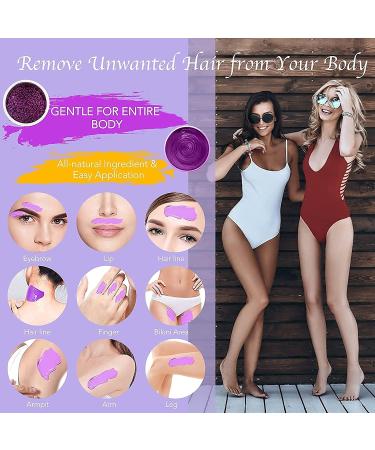 Hair Removal Waxing Kit with Wax Warmer, 4 Hard Wax Beans, 10 Applicator Sticks - Painless At-Home Waxing for Full Body, Face, Eyebrows, Bikini - Women & Men (White1) - Buy Online on GoSupps.com