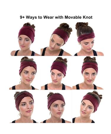 Tobeffect African Boho Wide Headband for Women - Knotted Head Wrap Turban Hair Accessory - Buy Online on GoSupps.com