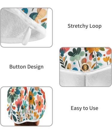 Super Absorbent Flower Hair Towels 2 Pack | Quick Dry Hair Turbans for Women & Girls - Buy Online on GoSupps.com