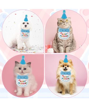 Shop Amaxiu Birthday Hat & Scarf Set for Small Dogs & Cats - Cute Pet Birthday Bandana Accessories Embroidered Puppy Decorations (Blue) - Buy Online on GoSupps.com