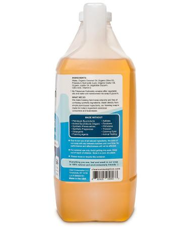 Organic Unscented Foaming Hand Soap Refill - 64 oz Plant-Based Formula from Natural Ingredients - Buy Online on GoSupps.com