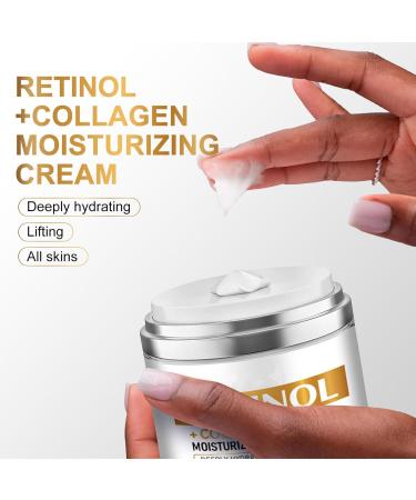 Anti-Aging Retinol Face Moisturizer Hydrating & Anti-Wrinkle Face Cream for Women & Men Deep Hydration Reduces Wrinkles Fine Lines&Pores Firms Skin Daily Moisturizer Face Cream Day & Night 1.76oz - Buy Online on GoSupps.com