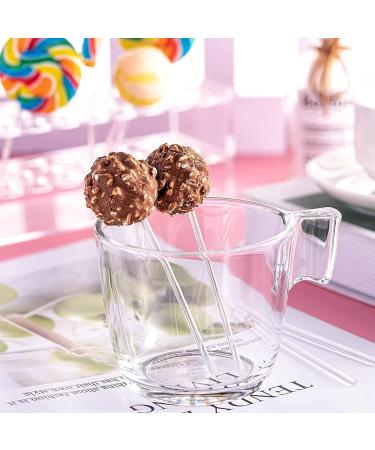 Doumneou 100 Pieces 6 Inch Acrylic Lollipop Sticks Reusable Clear Acrylic Sticks for Making Lollipops Cake Sweets Chocolates - Buy Online on GoSupps.com