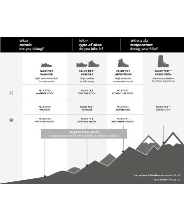 Falcon Men Tk2 Explore Wool Silk Hiking Socks - Extra Soft Warm Trekking Socks (Gray Size 42-43) - Buy Online on GoSupps.com