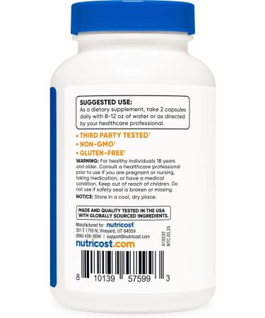 Nutricost Liposomal Vitamin C (1500mg) 120 Vegan Capsules - GMO-Free Gluten-Free 60 Servings - Buy Online on GoSupps.com