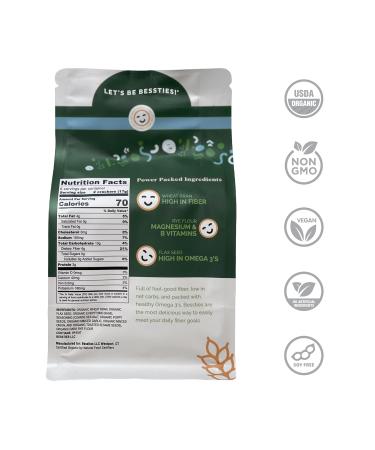 Organic High-Fiber Everything Bagel Crackers | Non-GMO Crispbread for Vegan, Paleo & Low-Carb Diets | 60 Crackers, 3.38 Ounce (Pack of 5) | Bessties! - Buy Online on GoSupps.com