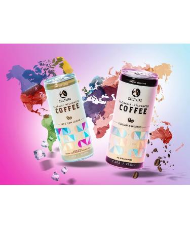 Culturi Organic Canned Espresso - All Natural Non-GMO Cold Brew - Preservative Free Black Coffee - 12 Pack of Cans - Buy Online on GoSupps.com