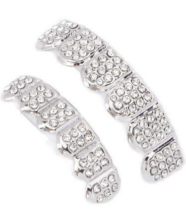 Hip Hop Teeth Brace Teeth Protection Hip Hop Teeth Charming Alloy for Halloween Party for Men for Concert for Hip Hop Fashion Shows for Women(Silver) - Buy Online on GoSupps.com