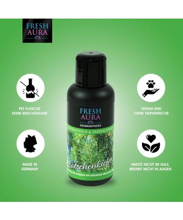 Fresh Aura Sauna Infusion - Mountain Pine & Essential Oils | Long-Lasting Aromatic Scent | Made in Germany | 100ml - Buy Online on GoSupps.com