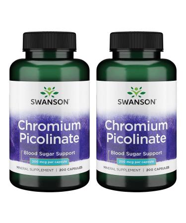 Swanson Chromium Picolinate 200 mcg 200 Capsules - Pack Of 2 - Buy Online on GoSupps.com