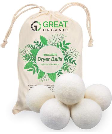 6 XL Organic Tumble Dryer Balls - 100% New Zealand Wool | Eco-Friendly Fabric Softener - Buy Online on GoSupps.com