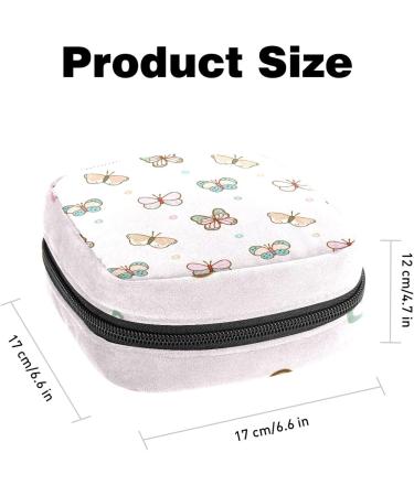 Portable Butterfly Print Sanitary Napkin Storage Bag for Women - Multicolor Period Pouch - Buy Online on GoSupps.com