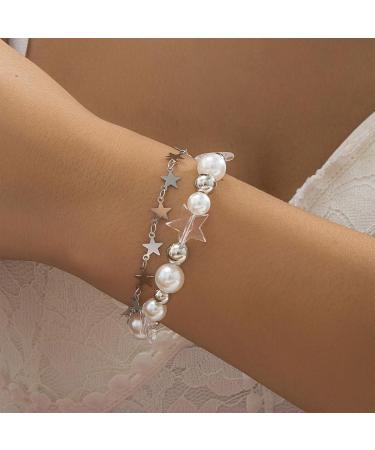 Vsilay Fifted Star Imitation Pearl Bracelets - Sweet & Cool Style Jewelry for Lovers | International Shipping - Buy Online on GoSupps.com