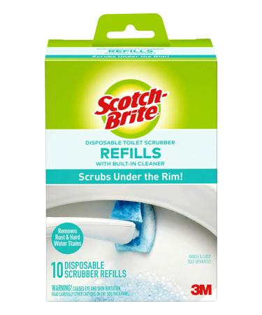 Scotch-Brite Disposable Toilet Scrubber Refills, Removes Rust & Hard Water Stains, 10 Disposable Refills 10 Refills - Buy Online on GoSupps.com