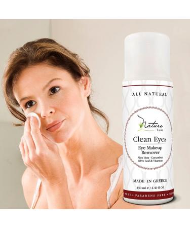Nature Lush Natural Eye & Face Makeup Remover - Oil Free, Non-Irritating Formula - Rich in Vitamins - Chemical-Free - 4.4 oz - Made in Greece - Buy Online on GoSupps.com