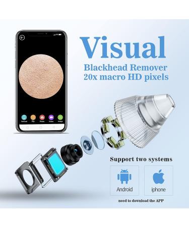 Hohotti Blackhead Remover Vacuum with Camera | USB Rechargeable Pore Vacuum for Face | 6 Suction Heads & 5 Modes | Acne Extractor Tool Kit - Buy Online on GoSupps.com