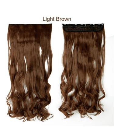 68cm Clip-In Hair Extensions - Wavy Human Hair Weft with 5 Clips | Realistic White & Brown Shades - 130g - Buy Online on GoSupps.com