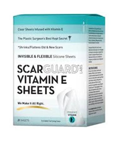 ScarGuard Scarsheet Nearly Invisible Silicone Scar Sheets 21 Count