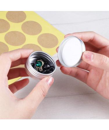 Pamiyo 24-Piece Set Aluminum Empty Jars - 5ml Metal Cans with Screw Cap for Lip Balm Creams Cosmetics & Mini Candles - Includes 2 Round Stickers (Silver) - Buy Online on GoSupps.com