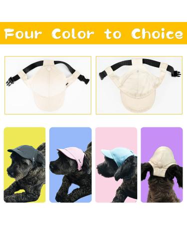 Yikeyo Small White Dog Sun Hat with Ear Holes - Pet Puppy Baseball Cap for Summer Visor Caps - Buy Online on GoSupps.com