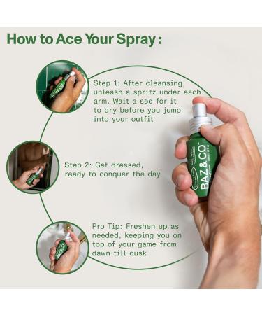 BAZ & CO Naturally Fresh Deodorant for Men - Aluminium Free Basil Vetiver & Witch Hazel 50ml | International Shipping Available - Buy Online on GoSupps.com