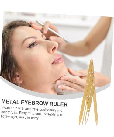 NOLITOY Eyebrow Scale Lady Tools Make up Kit Gauge Ruler Eyebrow Measurement Tool Miss Mini Supplies 1 count (Pack of 1) Golden - Buy Online on GoSupps.com