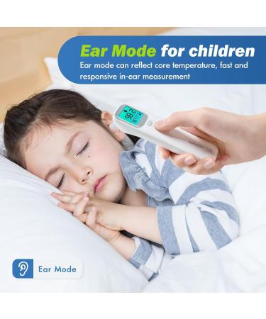 Elera Contactless Ear Fever Thermometer | 4 Measurement Modes | Baby Thermometer with 1-Second Read & 40 Memory Functions - Fast & Accurate - Buy Online on GoSupps.com