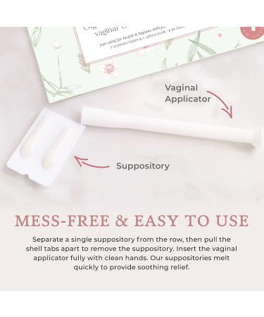 Femallay Organic Tea Tree and Coconut Oil Vaginal Cleansing Suppositories - 100% Natural Feminine Care for Dryness - 7 Individually-Sealed Melts + Applicator - Buy Online on GoSupps.com