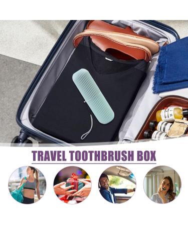 Travel Toothbrush Case - Dust-Tight Multi-Functional Container for Trips - Blue - Buy Online on GoSupps.com