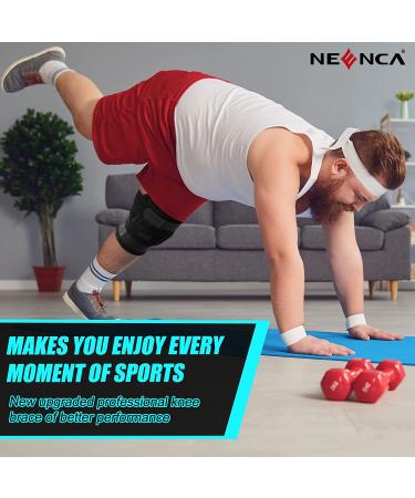 NEENCA Plus Size Knee Brace for Larger Legs and Thighs | Knee Support for Pain Relief and Injury Recovery | Patella Gel Pad & Side Spring Stabilizers | 3XL/4XL - Buy Online on GoSupps.com
