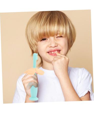 Minkissy Silicone Baby Toothbrush - 1 Pack Children s Oral Care Manual Training Toothbrush - Blue - Buy Online on GoSupps.com