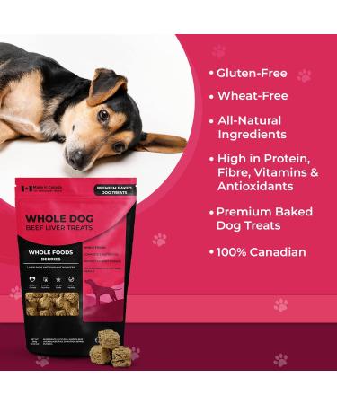 Whole Beef Liver Treats for Dogs | Whole Berries | Foley s Premium Baked Dog Treats with Liver Rich Antioxidant Booster | Whole Dog Food & Training Treats | Gluten Free Wheat Free | 380g /13.4oz Whole Foods Berries 380 g (Pack of 1) - Buy Online on GoSupps.com