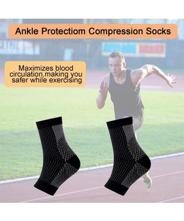 Shop AQSQWQ Compression Stockings for Men & Women - Adjustable Foot & Ankle Support | L-XL Sizes Available - Buy Online on GoSupps.com