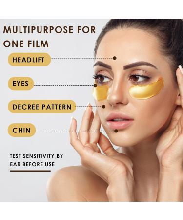 24 Pairs Eye Patches Gel Mask Under Eye Bags Anti Dark Circles Eye Patch in Gel Under Eyes Collagen Mask with Moisturizing Effect and Improve Wrinkles and Fine Lines Eye Care (24K Gold) - Buy Online on GoSupps.com