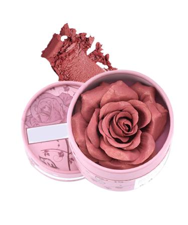 Pink Blush | 3D Petal Pattern Travel Size | 3.5g Natural Highlighting Powder for Daytime Makeup Travel Wedding Photography Summer