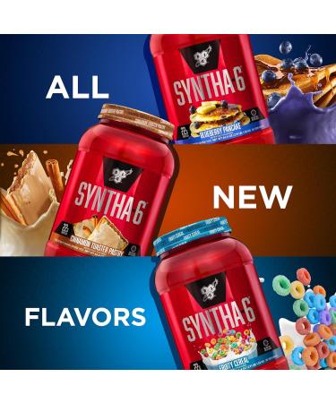 Syntha-6 Whey Protein Powder | High Protein Whey Protein Concentrate Whey Protein isolate Milk Protein Isolate & Micellar Casein | 22g Protein 10g EAAs Essential Amino Acids | 2.91LB 28 Servings (Fruity Cereal) Fruity Cereal 28 Servings (Pack of 1) - Buy Online on GoSupps.com