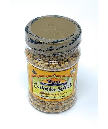 Rani Coriander Seeds Whole Indian Spice 1.5oz PET Jar - Gluten Free, NON-GMO, Vegan | All Natural Indian Origin - 42g - Buy Online on GoSupps.com