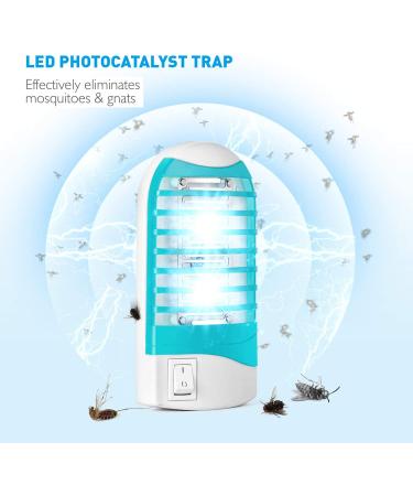 Indoor Bug Zapper 2 Pack - Electric Mosquito Killer Trap for Home - Plug in Gnat Fly Trap Lamp - Eliminates Flying Pests - House Bug Killer Light - Buy Online on GoSupps.com