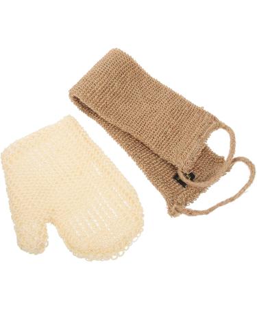 Beaupretty 2 Sets Sisal Bath Set Shower Exfoliating Mitt Foaming Bath Glove Exfoliating Cleanser Mitt Shower Towel Loofahs Pouf Gloves Bath Scrubber Towel Washer Man Jute Take a Bath - Buy Online on GoSupps.com
