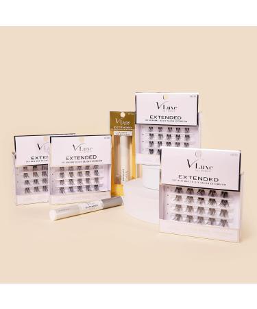 VLuxe VE09 Faux Mink Cluster Lashes - Ultra Comfort Clear Band & Natural Look - Shop Internationally - Buy Online on GoSupps.com