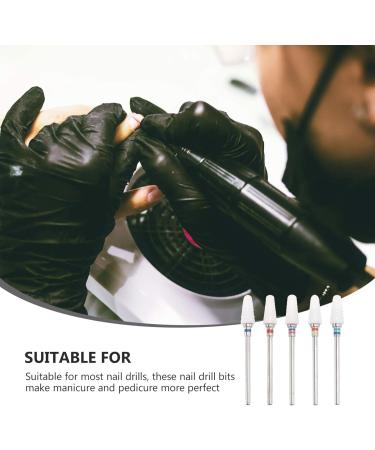 FOMIYES 5pcs Ceramics Nail Drill Bits Set for Manicure Pedicure - Nail Polishing Accessories for Gel Removal - Buy Online on GoSupps.com