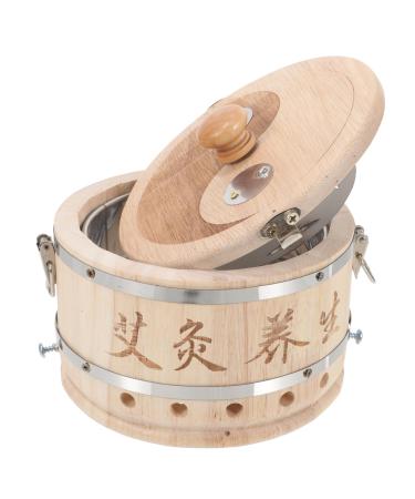 Frcolor box box Moxibusion-Box Moxibustion case Moxibusion wooden box body-moxibusion-pot Moxa burner housing made of wood scalding protection Moxibustion furnace Device Ai-Box tools